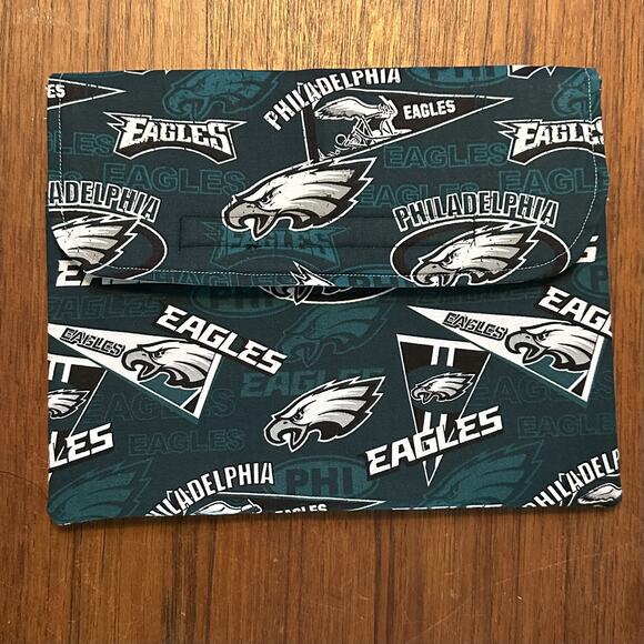 Handmade Fabric Ipad Case Pocket NFL Philadelphia Eagles Print - Picture 2 of 6